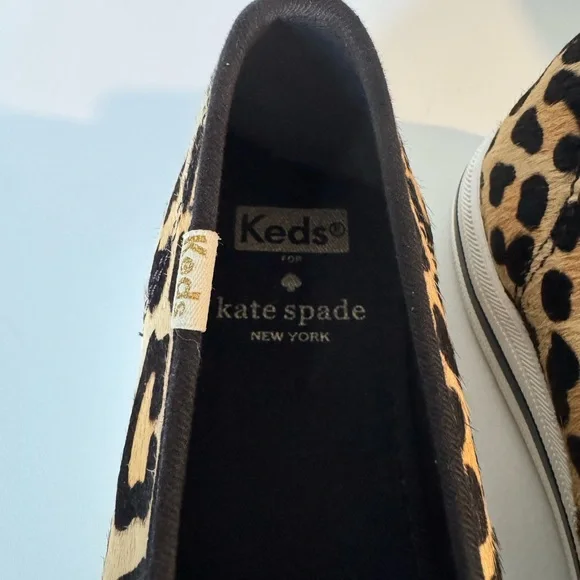 Keds for Kate Spade Leopard Print Calf Hair Slip-On Sneakers - Picture 7 of 9